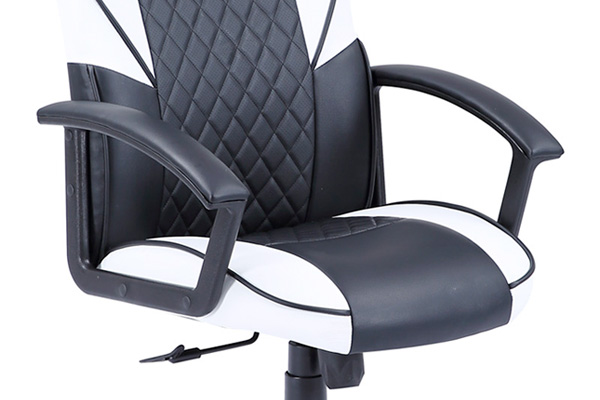 Sillón Gamer Basculante y Regulable de Polipiel ADEC R-Design - Blanco