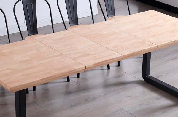 Mesa comedor extensible roma roble honey / negro.