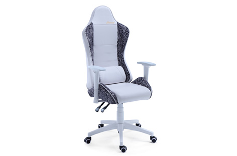 Sillón Gamer Basculante y Regulable de Polipiel ADEC R-Design - Blanco