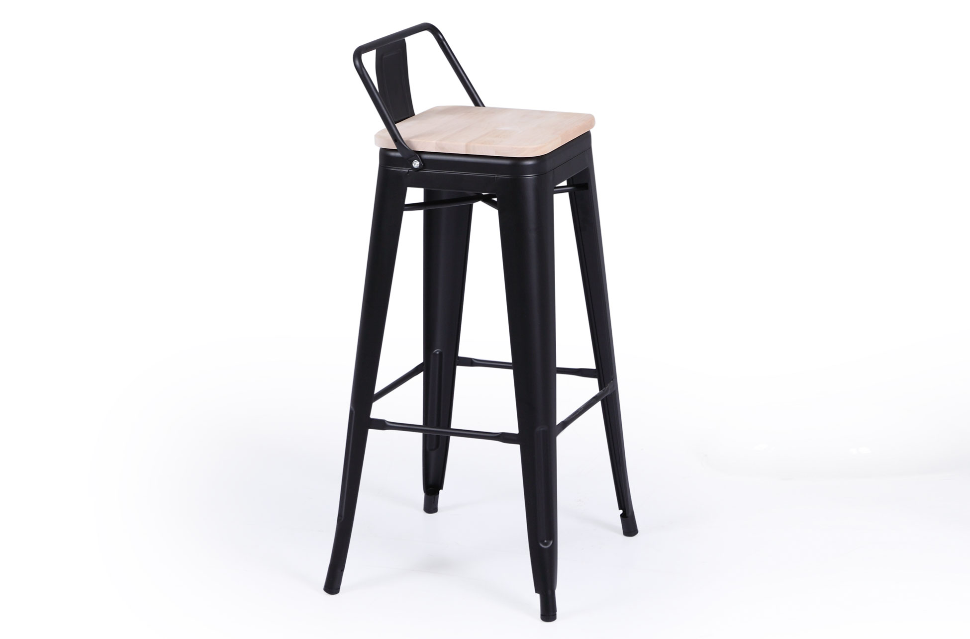 TABURETE ALTO TOLIX ASIENTO MADERA ROBLE NORDISH.