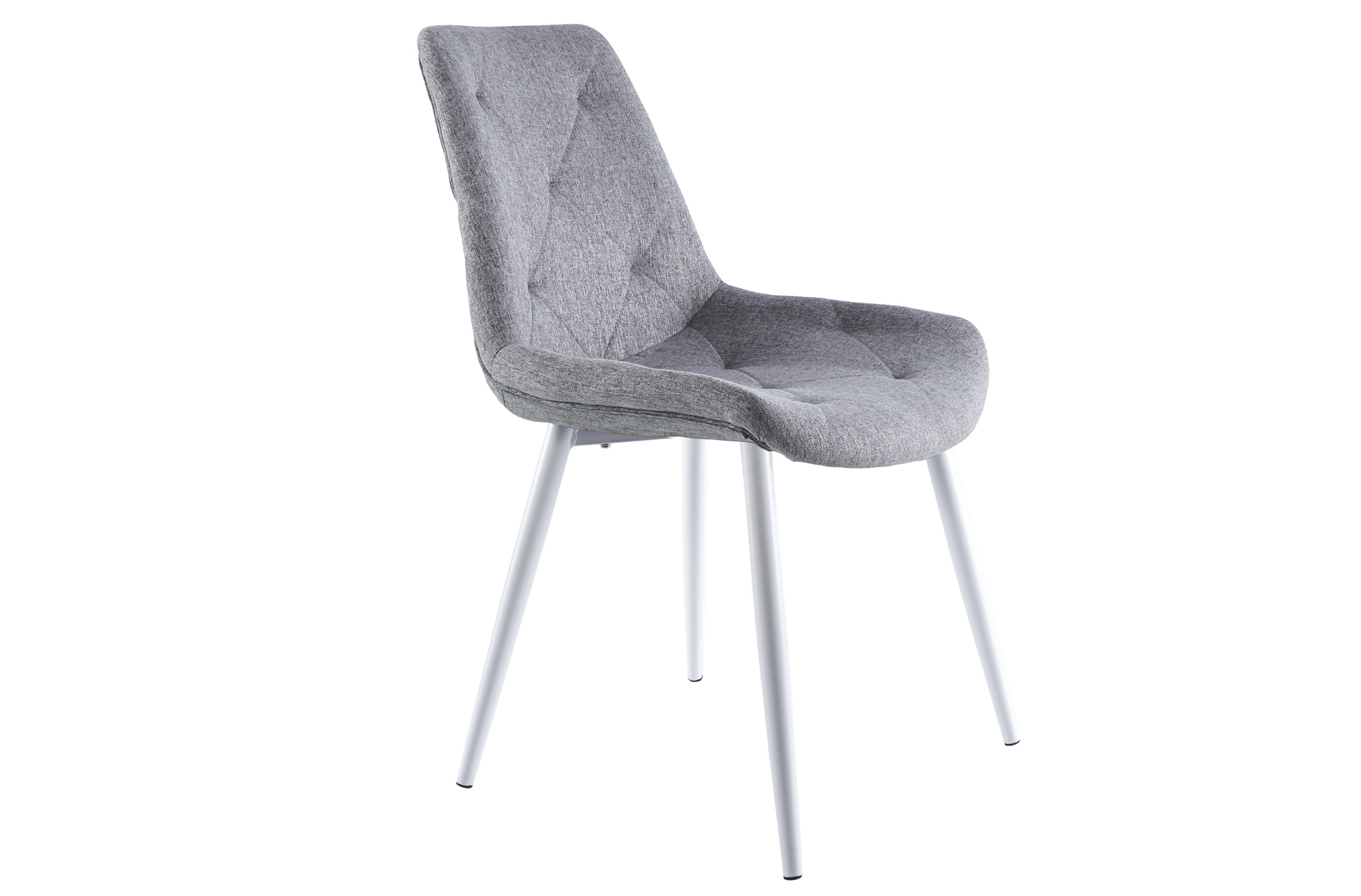 PACK DE 4 SILLAS COMEDOR MARLENE TEJIDO GRIS / BLANCO