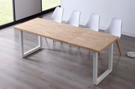 Mesa comedor extensible roma roble honey / negro.