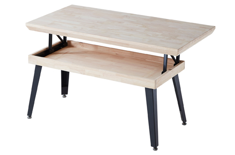 MESA CENTRO ELEVABLE Y EXTENSIBLE STEVE 100 x 45 CM ROBLE HONEY