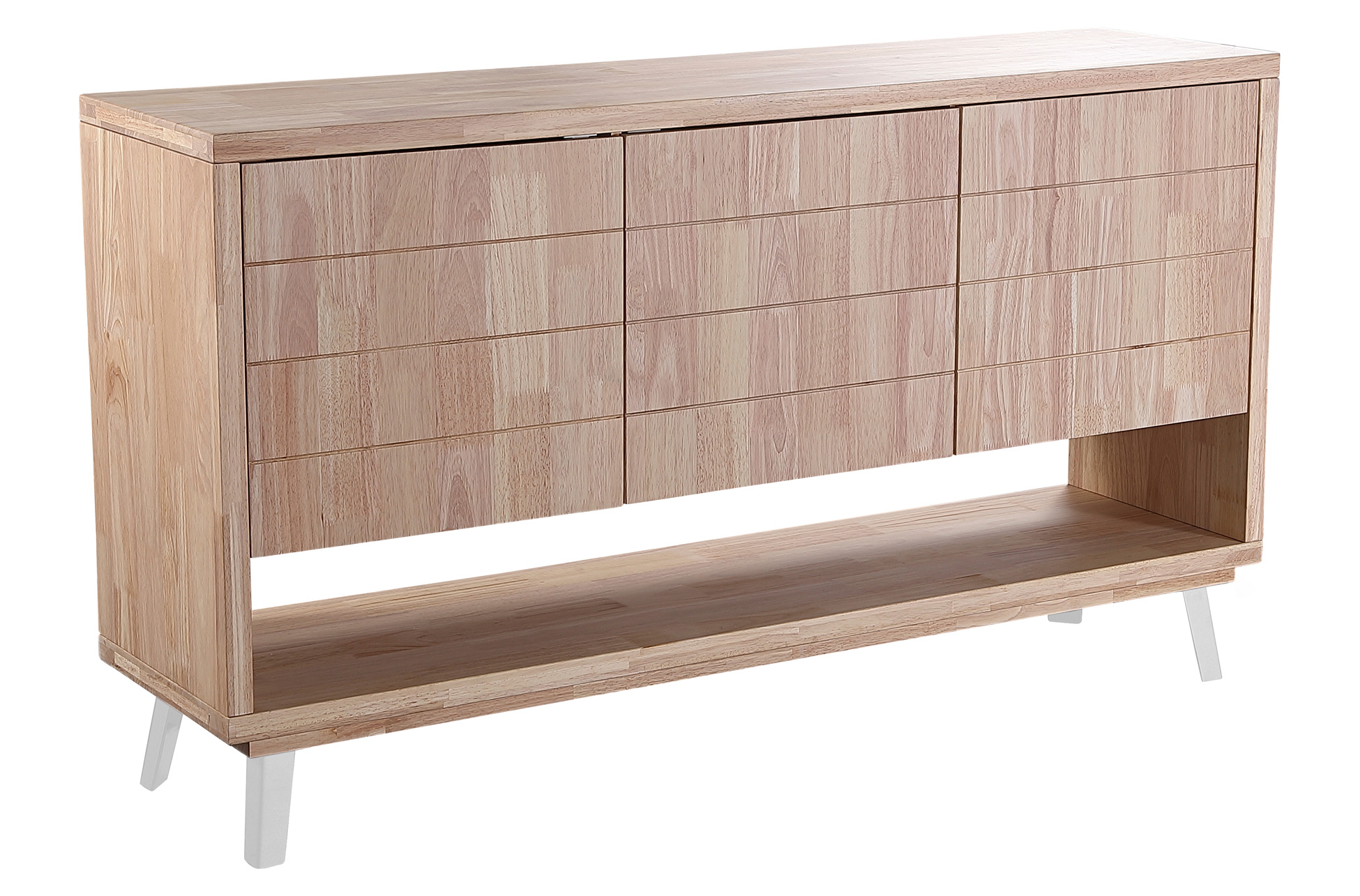 CONSOLA BAJA BERG 153 x 40 CM ROBLE NORDISH / BLANCO.