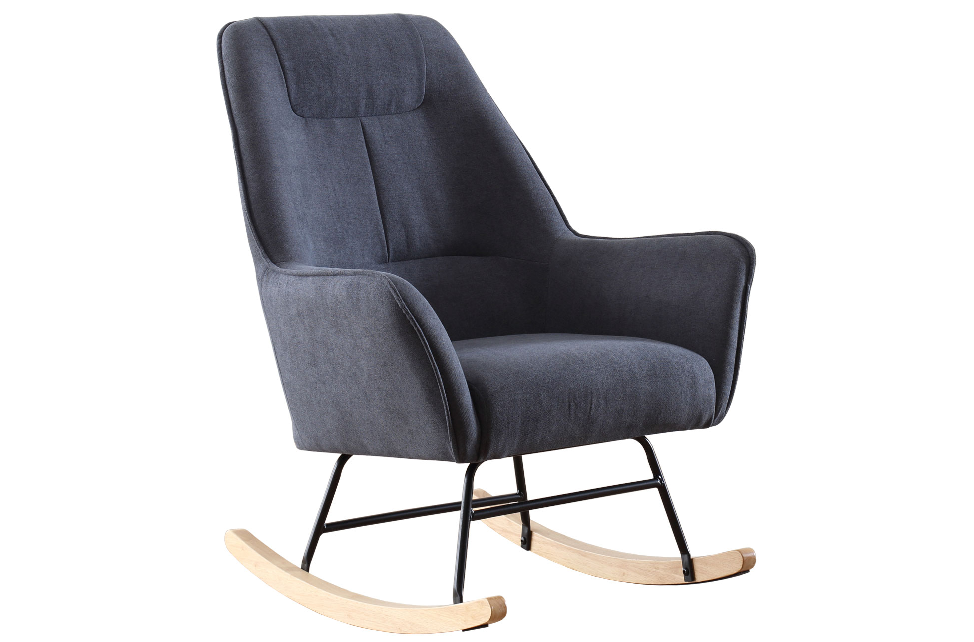 BUTACA MECEDORA ROCKER TEJIDO GRIS